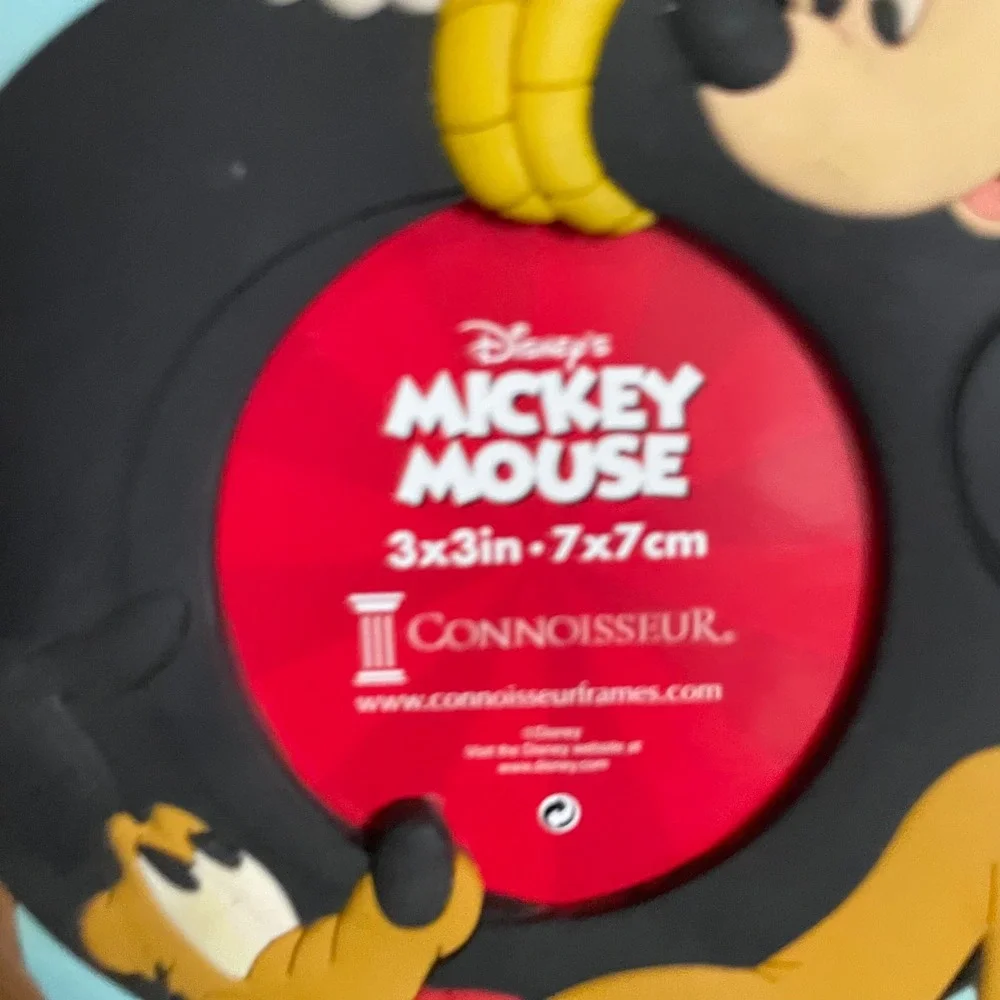 Disney Mickey Mouse Pluto Tire Swing 3x3 Picture Frame Connoisseur 3D Rubberized